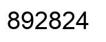 Number 892824 black image