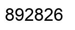 Number 892826 black image