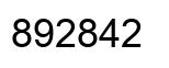 Número 892842 imagen negro