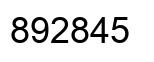 Número 892845 imagen negro