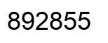 Number 892855 black image
