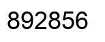 Number 892856 black image