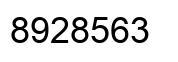Number 8928563 black image