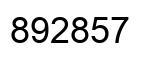 Number 892857 black image