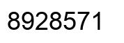 Number 8928571 black image