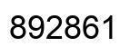Number 892861 black image