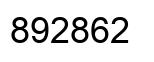 Number 892862 black image