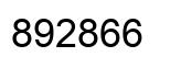 Number 892866 black image