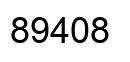Number 89408 black image