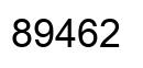 Number 89462 black image