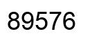 Number 89576 black image