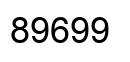 Number 89699 black image
