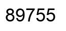 Número 89755 imagen negro