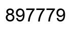 Number 897779 black image