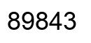 Number 89843 black image
