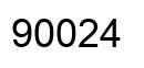 Número 90024 imagen negro