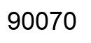 Número 90070 imagen negro
