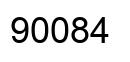 Number 90084 black image