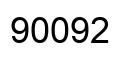 Number 90092 black image