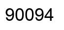 Number 90094 black image