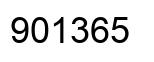 Number 901365 black image