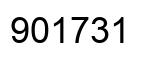 Number 901731 black image