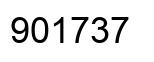Number 901737 black image