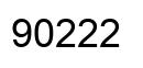 Number 90222 black image