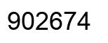 Número 902674 imagen negro
