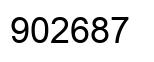 Number 902687 black image