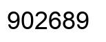 Number 902689 black image