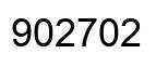 Number 902702 black image