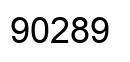 Número 90289 imagen negro