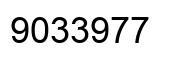Number 9033977 black image