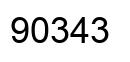 Number 90343 black image