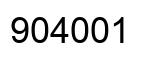 Número 904001 imagen negro