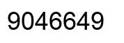 Number 9046649 black image