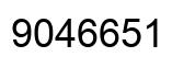 Number 9046651 black image