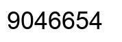 Number 9046654 black image