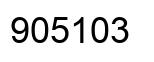 Number 905103 black image