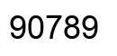 Número 90789 imagen negro