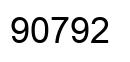 Número 90792 imagen negro