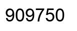 Number 909750 black image
