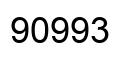 Number 90993 black image