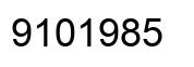 Number 9101985 black image