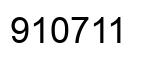Number 910711 black image