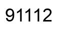 Number 91112 black image