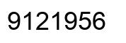 Number 9121956 black image