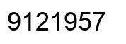 Number 9121957 black image