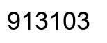 Number 913103 black image